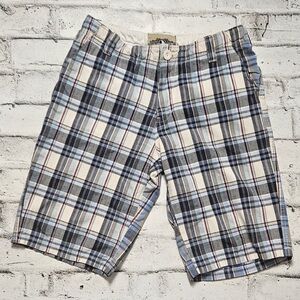 H-Head Company Blue & White Plaid Causal Shorts